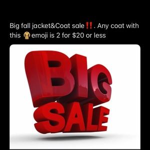 Fall Jacket&Coat sale.